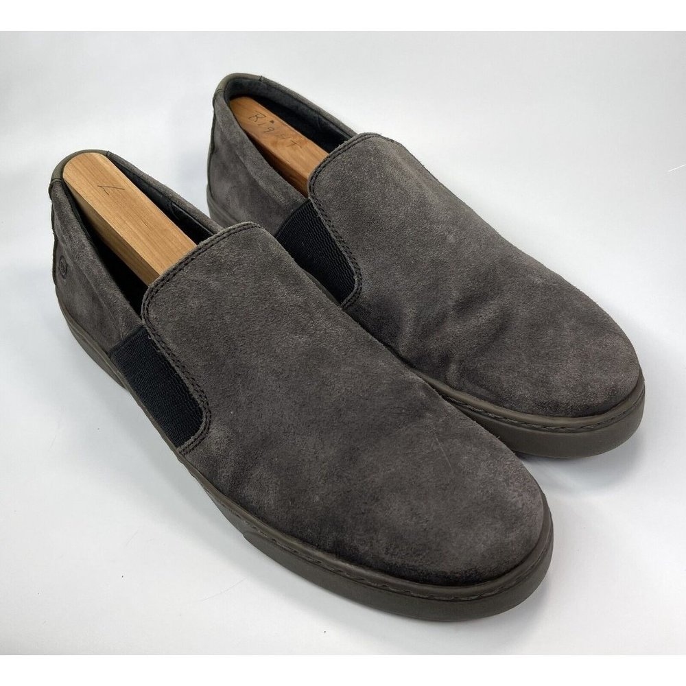 Men’s Born Suede Gray Shoes Loafers Slip-On Size US 9.5 M EUR 42.5